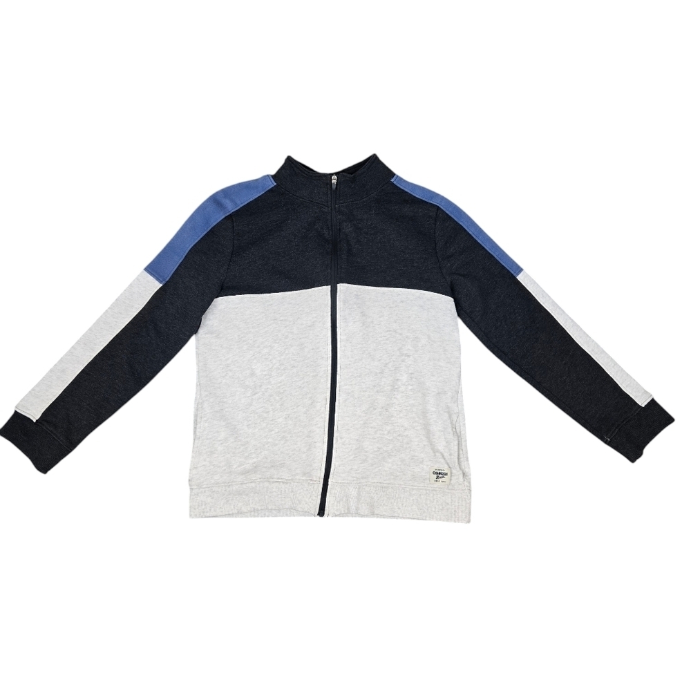 OshKosh Boys Blue & Grey Zip-Up Lightweight Base Jacket Size 12